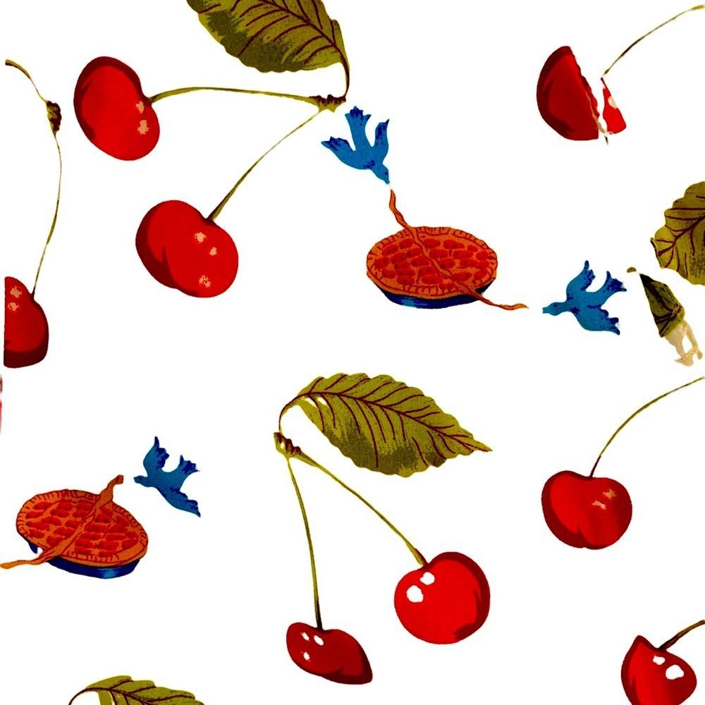 Nick & Nora Cherry print pj bottoms drawstring waist small